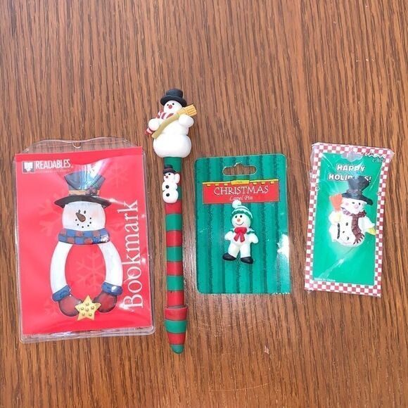 4 Christmas Snowman themed items - Picture 1 of 9